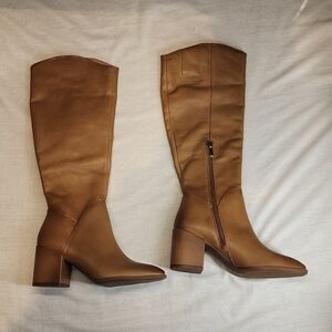Nordstrom women's boots brown saddle Novalentina size 6.5 nwob